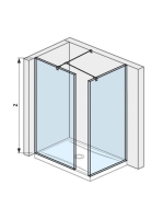 Jika Pure sarok üvegfal 80x90cm 2684260026681 - Fürdőszoba -