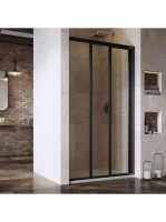 Ravak Supernova ASDP3-110 zuhanyajtó Transparent üveg, feket