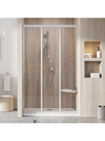 Ravak Supernova ASDP3-120 zuhanyajtó Transparent üveg, szaté