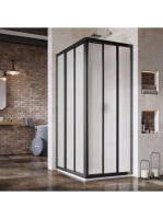 Ravak Supernova ASRV3-75 sarokbelépős zuhanykabin (fekete+Pe