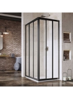 Ravak Supernova ASRV3-90 sarokbelépős zuhanykabin (fekete+Tr