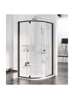Ravak Pivot íves zuhanykabin PSKK3-90 fekete/transparent 376