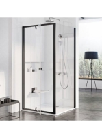 Ravak Pivot PPS-100 fix oldalfal (fekete-Transparent) 90GA03