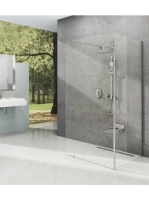 Ravak Walk-In Corner 120/90 zuhanykabin (fényes alu - Transp