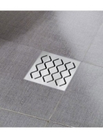 Ravak SN501 padlóösszefolyó 105x105/50 - rozsdamentes acél X