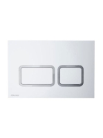 Ravak Twin WC öblítő nyomólap, szatén X01739 - Fürdőszoba -