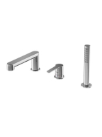 Ravak Puri háromlyukas fürdőkád csaptelep, fényes króm X0701