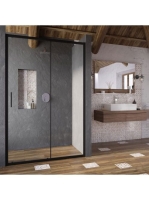 Ravak Blix Slim BLSDP2-100 zuhanyajtó (fekete+Transparent) X