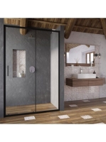 Ravak Blix Slim BLSDP2-110 zuhanyajtó (fekete+Transparent) X