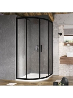 Ravak Blix Slim BLSCP4-80 zuhanykabin (fekete+Transparent) X