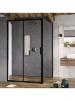 Ravak Blix Slim BLSPS-80 fix oldalfal (fekete+Transparent) X