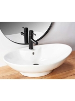 Rea Rosa pultra ültethető kerámia mosdótál 66x44 cm, fehér R