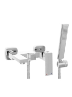 Rea Fenix falra szerelhető szögletes fürdőkád csaptelep kézi