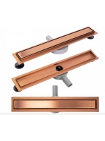 Rea Neo Pure zuhanylefolyó szett 70 cm, szálcsiszolt réz REA