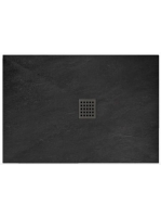 Rea Rock ásványi akril zuhanytálca 80x120 cm, fekete REA-K45