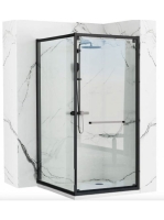 Rea Space In sarok zuhanykabin 80x100x195 cm átlátszó üvegge