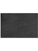 Rea Stone ásványi kő zuhanytálca 90x120 cm, fekete REA-K9603
