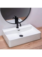 Rea Gina pultra ültethető kerámia mosdótál 59x43,5 cm, fehér