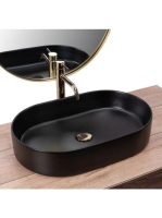 Rea Nadia pultra tehető kerámia mosdó 61x38,5 cm, matt feket