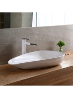 Rea Greta pultra tehető kerámia mosdó 77x42,5 cm, fehér REA-