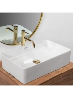 Rea Berta pultra ültethető kerámia mosdótál 56x35,5 cm, fehé