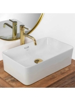 Rea Berta pultra ültethető kerámia mosdótál 48,5x30,5 cm, fe