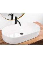 Rea Nadia pultra tehető kerámia mosdótál 71x38,5 cm, hófehér