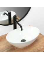 Rea Pamela Mini pultra tehető kerámia mosdótál 40x27 cm, hóf