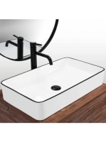 Rea Denis pultra ültethető kerámia mosdótál 61,5x35 cm, fehé