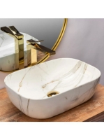 Rea Belinda Aiax pultra tehető kerámia mosdótál 46x32 cm, má