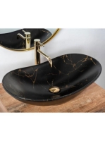 Rea Royal pultra tehető kerámia mosdótál 60,5x36 cm, kőmintá