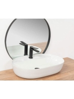 Rea Aura pultra ültethető kerámia mosdótál 60,5x40,5 cm, feh