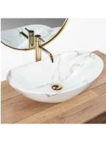 Rea Royal pultra tehető kerámia mosdótál 60,5x35 cm, fényes