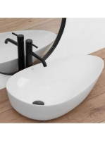 Rea Greta 65 pultra tehető kerámia mosdó 65,5x40 cm, fehér R