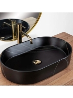 Rea Nadia pultra tehető kerámia mosdótál 61x38,5 cm, matt fe