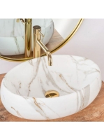 Rea Linda pultra ültehető mosdótál 48,5x34 cm, matt márványm