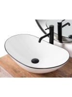 Rea Royal pultra tehető kerámia mosdótál 62,5x36 cm, fehér R