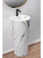 Rea Marmur álló kerámia mosdó 85 cm, csaplyukkal és túlfolyó