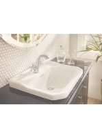 Roca Carmen beépíthető kerámia mosdó 60x45 cm, fehér A3270A5