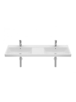 Roca The Gap falra szerelhető dupla mosdó 140x46 cm, fehér A