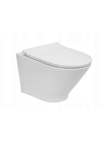 Roca The Gap Round Compact 48 cm fali WC-csésze, Rimless, fe