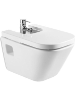 Roca The Gap fali bidé nyitott csaplyukkal, fedél nélkül, fe