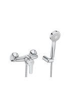 Roca Arola fali zuhanycsaptelep, zuhanyszettel, króm A5A206A