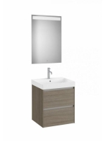 Roca Ona Pack 2 fiókos alsószekrény mosdóval 55x46 tükör LED