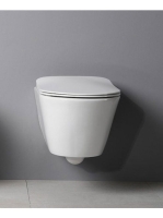 Sapho Avva Rimless Fali WC csésze 53x36 cm, fehér 100314 - F