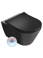 Sapho Avva Rimless Fali WC csésze 53x36 cm, fekete 100314-11