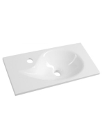 Sapho Aqua öntött márvány mosdó 50,5x25 cm, fehér 10053 - Fü