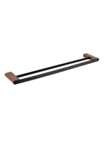 Bemeta Galla dupla törölköző tartó 600 mm, matt fekete/réz 1