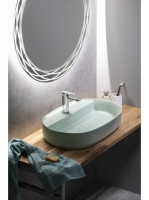 Sapho Isvea Infinity pultra szerelhető kerámia mosdó 60x40 e