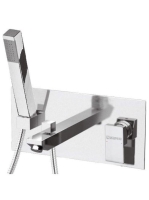 Sapho Latus falba építhető kádtöltő csaptelep zuhanyszettel,